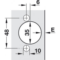 Charniere Salice Silentio 110° Montage Rapide - Ref. 32917630